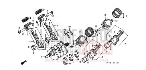 CRANK SHAFT/PISTON ST1100R de 1994